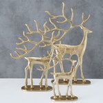 Figur Hirsch Trollah Alu gold H24cm L16cm